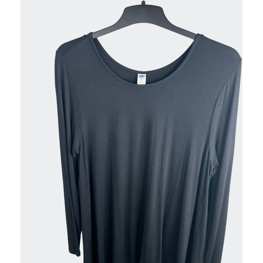 Old Navy Womens Black Long Sleeve Mini Swing Dress XL Viscose Blend - Picture 5 of 13